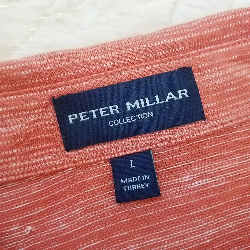 Peter Millar Collection Excursionist Cotton Linen Blend Stripe Polo Shirt